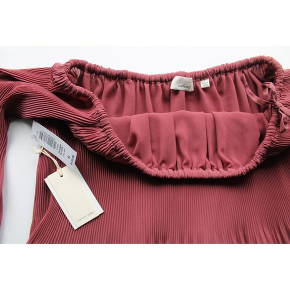 Wilfred Talence Off the Shoulder Blouse in Foulard Pink Dusty Rose Size Small - Picture 4 of 4